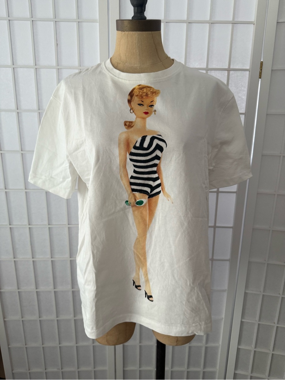 Zara x Barbie Graphic T-Shirt White Women’s Medium